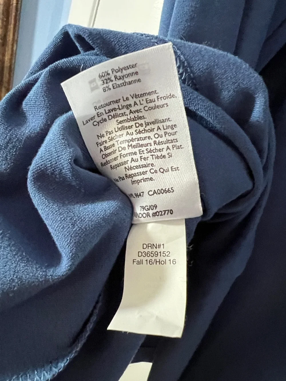 NWOT Eddie Bauer Sleeveless V-Neck Twist-Front Dress — Slate Blue size small